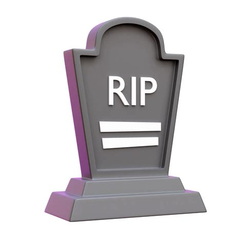 lápida sepulcral rip 3d icono render ilustración 16327493 PNG