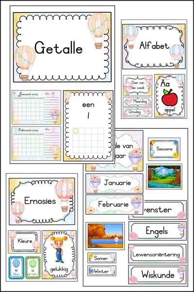 Pastel Hot Air Balloon Theme Pastel Lugballon Tema Dazziling School Decor