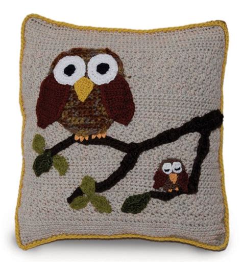 Crochet Pillow Pattern With Owls Crochet Von Pattydavisdesigns Eulen