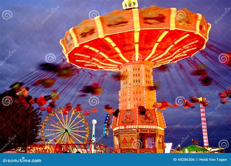 Artistic Carnival Ride Scene Editorial Photo Image Of Whirl Dark