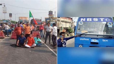 Violence In North Bengal During Bjp Called Bandh Over Kaliaganj Deaths