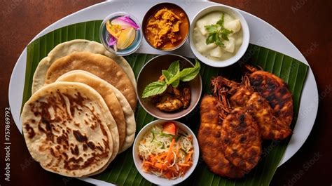 Authentic Sri Lankan different street food, short eats. Vegetable roti
