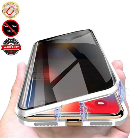 Privacy Tempered Glass Magnetic Case For Iphone 11 Pro Max Xs Max Xr X 8 7