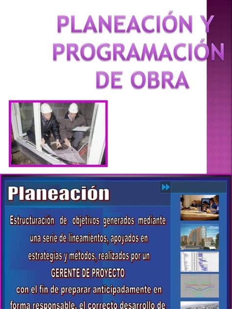 Planeacion Y Programacion De Obra Presupuesto Planificación