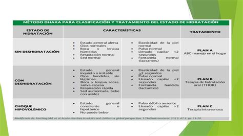 Planes De Hidrataci N Escala Cl Nica De Grados De Deshidrataci N