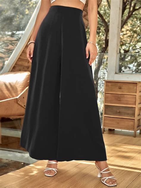 Shein Privé High Waist Wide Leg Pants Shein Usa