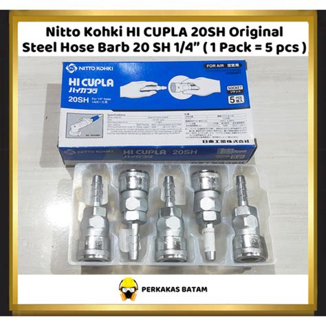 Jual Nitto Kohki Hi Cupla Socket 20 SH Steel Hose Barb 1 4 Inch 20SH