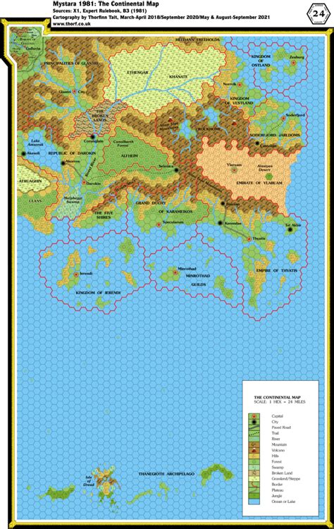 Expert Set 1983 Known World 24 Mph Atlas Of Mystara