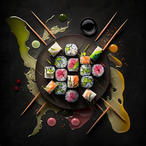 Premium Ai Image Savor The Flavor Of Sushi Delicious Rolls In Every