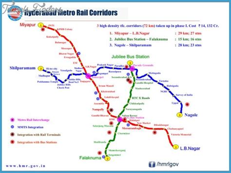 Hyderabad Metro Map Travelsfinderscom