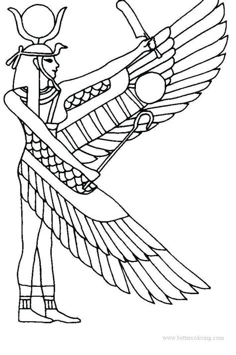 Egyptian God Isis Coloring Pages - Free Printable Coloring Pages