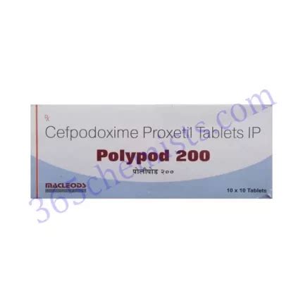 Polypod CV 200 Tablet Cefpodoxime Proxetil USA Fast Delivery