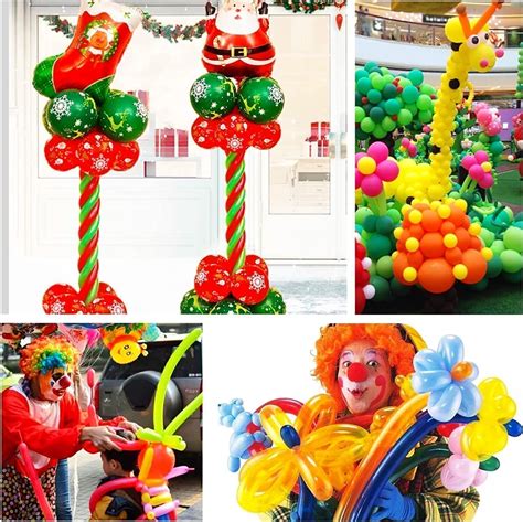 Lot De Ballons Longs Modeler Magiques Avec Pompe Pour F Te D