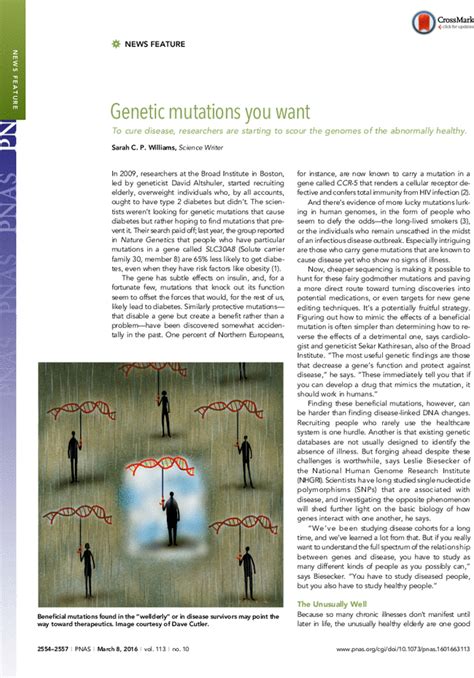 Beneficial Mutations In Humans