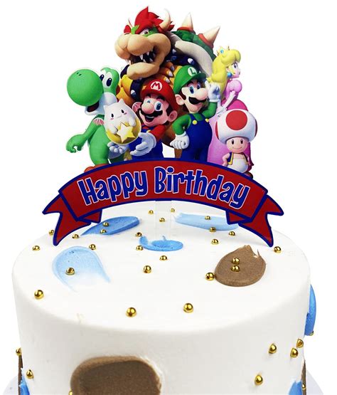 Buy Acrylic Super Mario Happy Birthday Cake Topper Mario Bros Themed