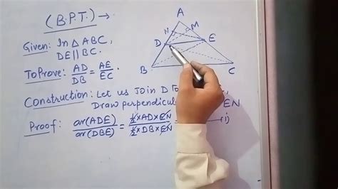 Basic Proportionality Theorem Class 10 Chapter 6 Ncert Youtube