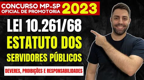 Lei 10 261 68 Estatuto dos Servidores Públicos do Estado de SP