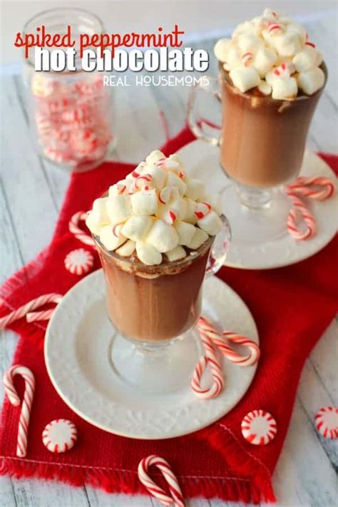 Spiked Peppermint Hot Chocolate ⋆ Real Housemoms