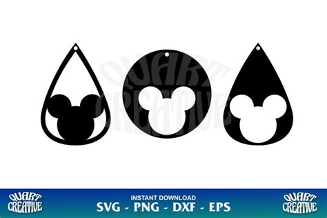 Mickey Mouse Earring SVG Gravectory