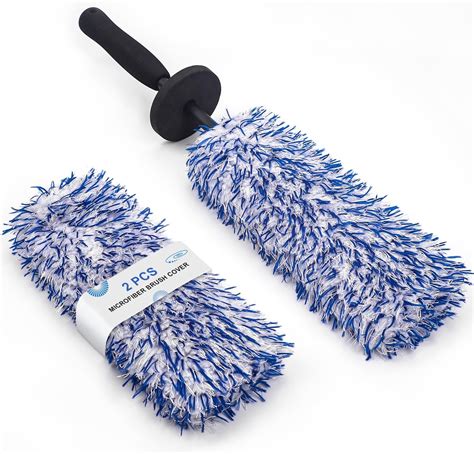 Microfiber Wheel Cleaning Brush With Car Detailing Brush Flat Long