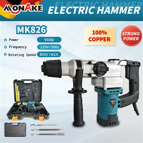 Jual MONAKE Rotary Hammer Drill Mesin Bor Beton Listrik Electric Hammer