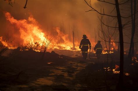 Premium Photo Wildfire Forest Fire Engulfs Woods Fire Spreads Wildly