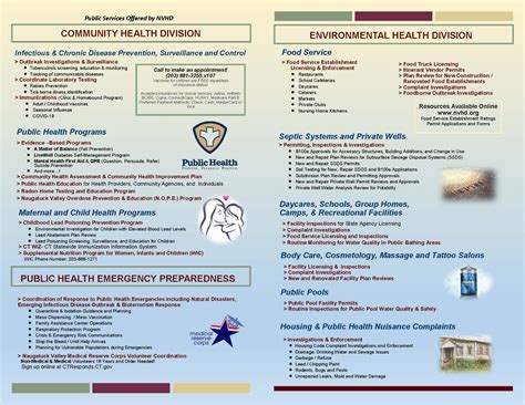 Services Brochure Naugatuck Valley Health District