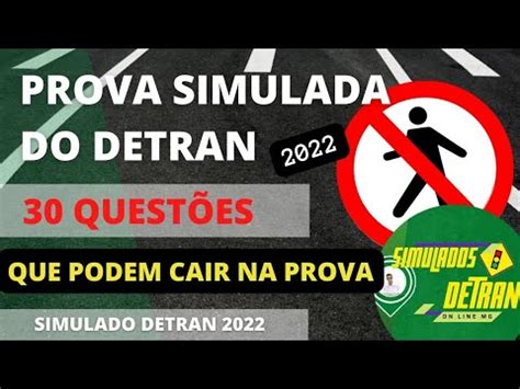 PROVA TEÓRICA DETRAN 2022 PROVA SIMULADA DO DETRAN MG 2022 SIMULADO