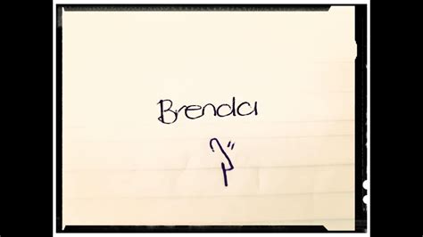 Còmo se escribe el nombre BRENDA YouTube