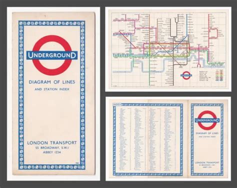 London Underground Tube Map Diagram Of Lines By H C Beck Eur