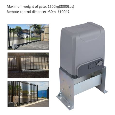 3300lbs1500kg Sliding Gate Opener Heavy Duty W Remote Controls