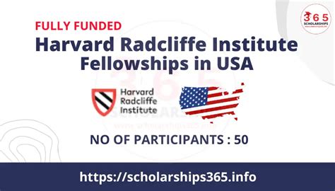 Harvard Radcliffe Institute Fellowship 2024 25 In Usa Fully Funded