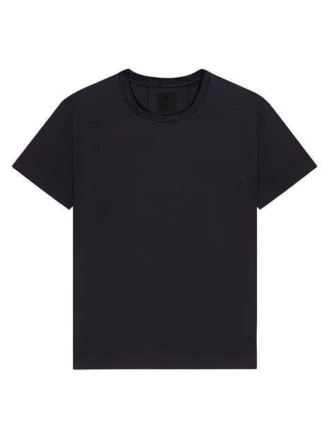 Givenchy Boxy Fit T Shirt In Cotton Black Editorialist