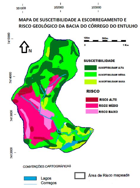 Mapa de suscetibilidade a escorregamentos e de riscos geológicos da