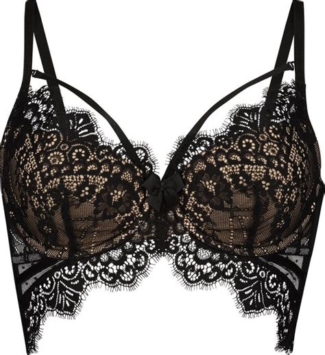Hunkem Ller Dames Lingerie Voorgevormde Longline Beugel Bh Marilee Zwart Maat B Bol