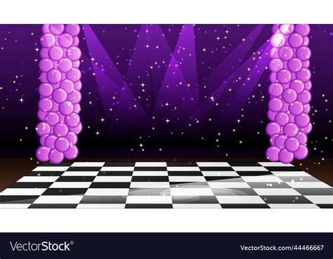 Prom night dancefloor scene background Royalty Free Vector