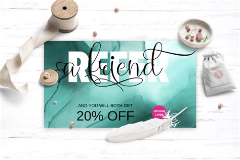 Editable Referral Card Template Graphic By Andreea Eremia Design