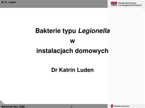 PPT Bakterie Typu Legionella W Instalacjach Domowych Dr Katrin Luden