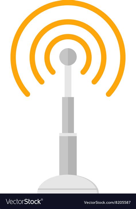 Telecommunications Radio Antenna Tower Or Mobile Vector Image