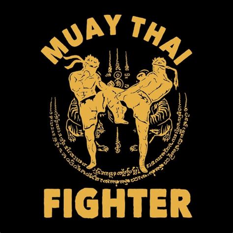 Premium Vector Illustration Vecvtor Muay Thai Logo Poster T Shirt Design