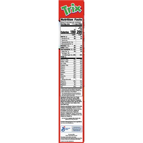 Trix Cereal Nutrition Facts | Besto Blog