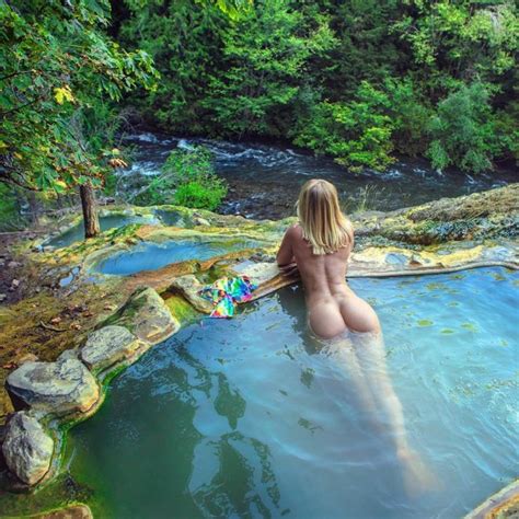 Blonde Relaxing In Nature Porn Pic