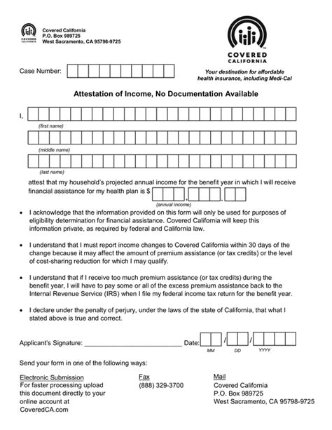 Fill Free Fillable Covered California Pdf Forms