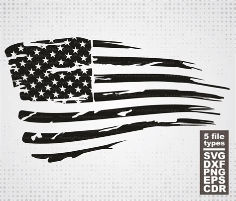 60 Silhouette Distressed American Flag Svg Craft Template Download ...