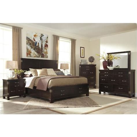 Haddigan Dark Brown Bedroom Set Ashley Furniture