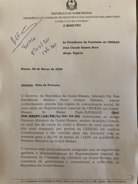 FALADEPAPAGAIO GOVERNO DA REPÚBLICA DA GUINÉ BISSAU RESPONDE