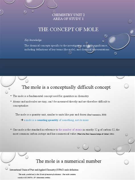 The Concept of The Mole - Chemistry | PDF