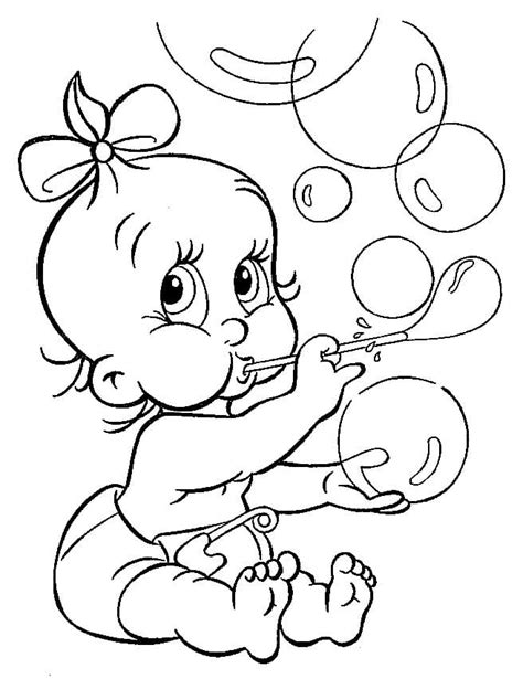 Baby Girl Smiles Coloring Page Free Printable Coloring Pages For Kids