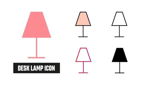 Premium Vector Desk Lamp Icon Set Vector Illustration