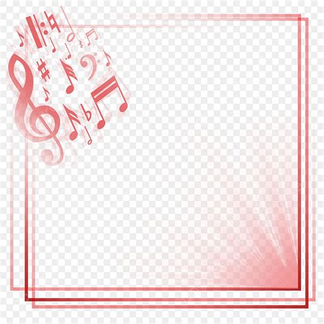 Pink Music Notes Border